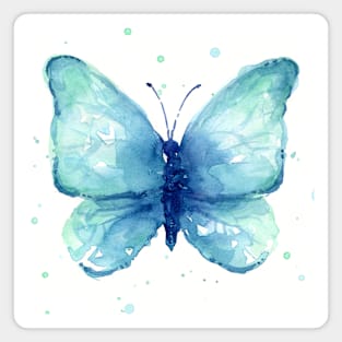 Blue Butterfly Watercolor Magnet